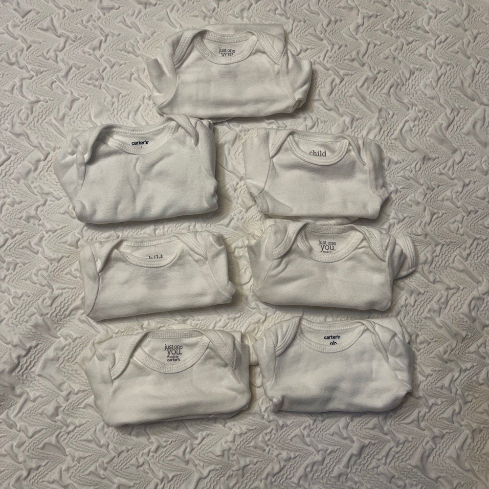 NB 7 Pack Long Sleeve Onesies